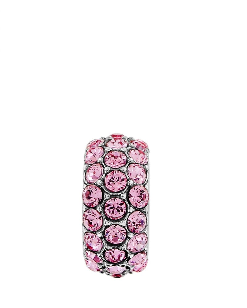 Front of a size O/S Glitter Spacer in Pink in Pink by Brighton. | dia_product_style_image_id:330410